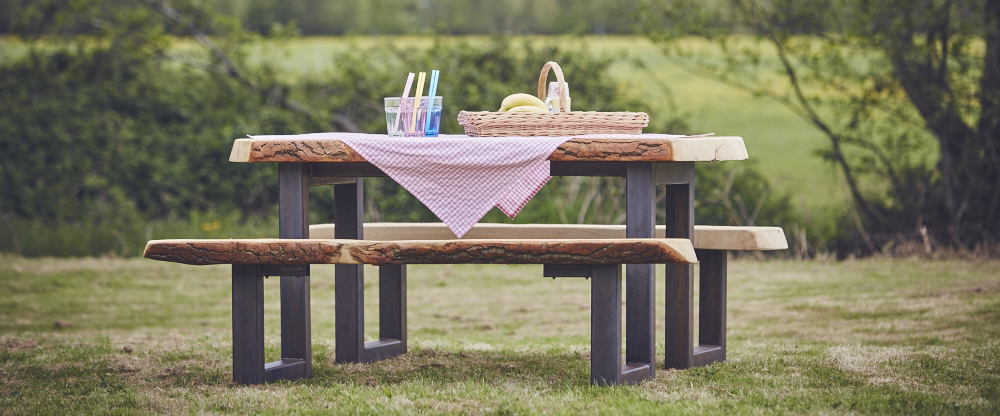 Reclaimed wood picnic table